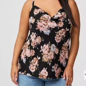 NWOT Torrid Studio Crepe De Chine Cowl Neck Cami sz 1